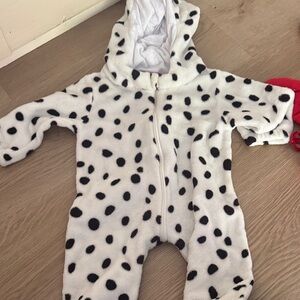 Cozy Dalmatian Print Kids One Piece